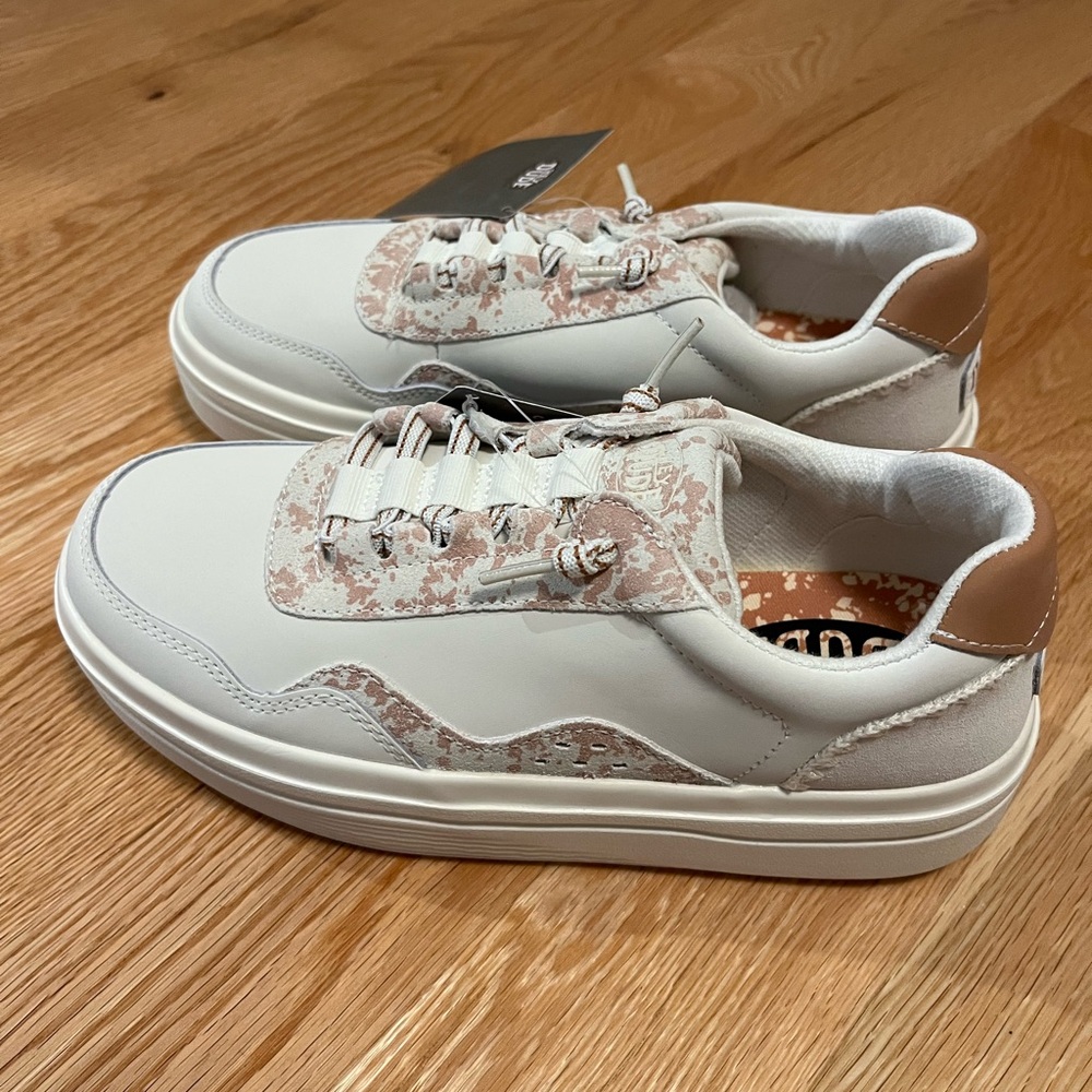 Hey Dude Women's Sneakers in Cream and Tan